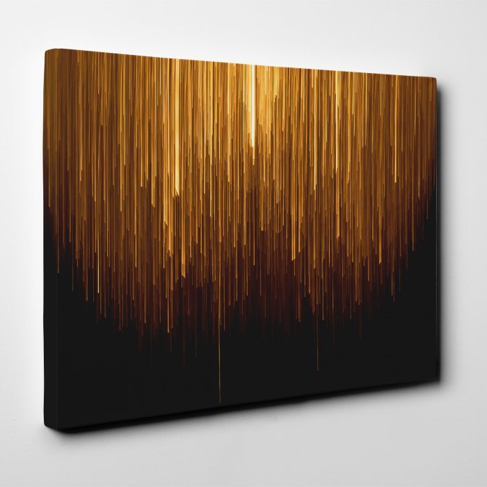 Tablou canvas abstract, Ploaie de stele aurii [2]