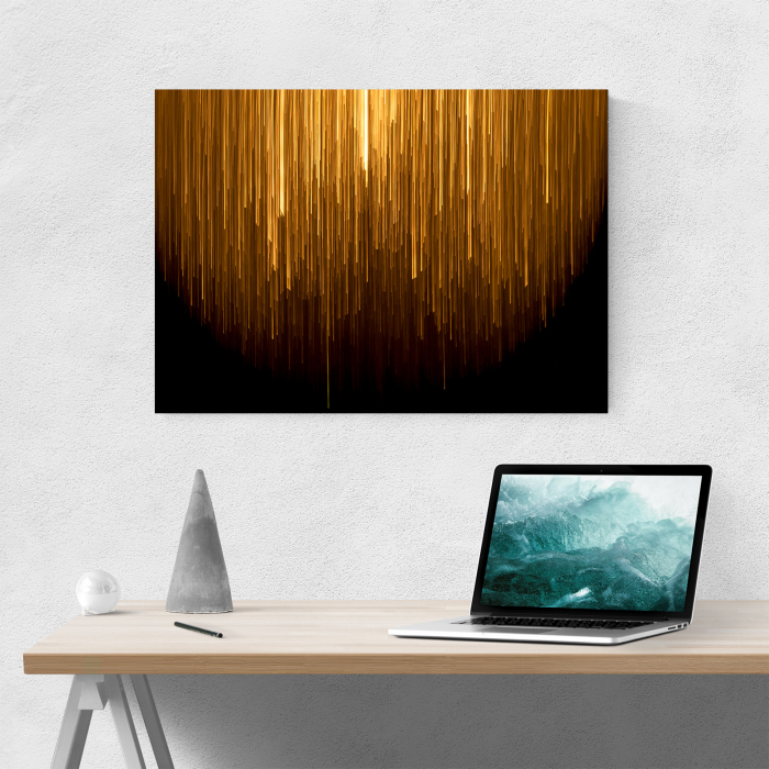 Tablou canvas abstract, Ploaie de stele aurii [4]