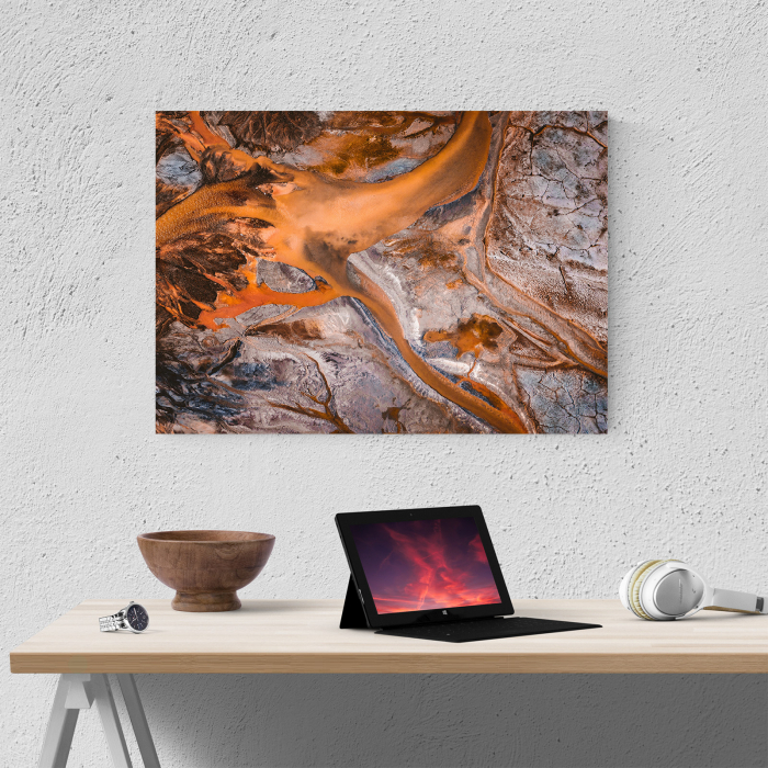 Tablou canvas abstract, Rauri de lava vulcanica [4]