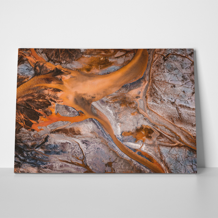 Tablou canvas abstract, Rauri de lava vulcanica [3]