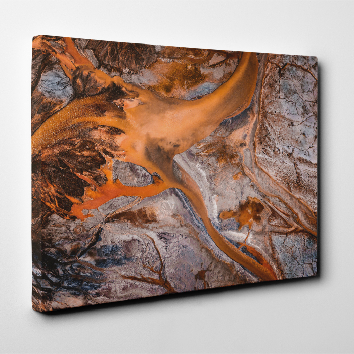 Tablou canvas abstract, Rauri de lava vulcanica [2]