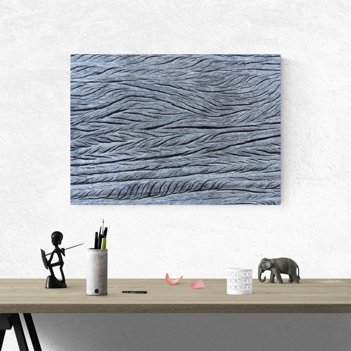 Tablou canvas abstract, Sectiune liniara in lemn [4]