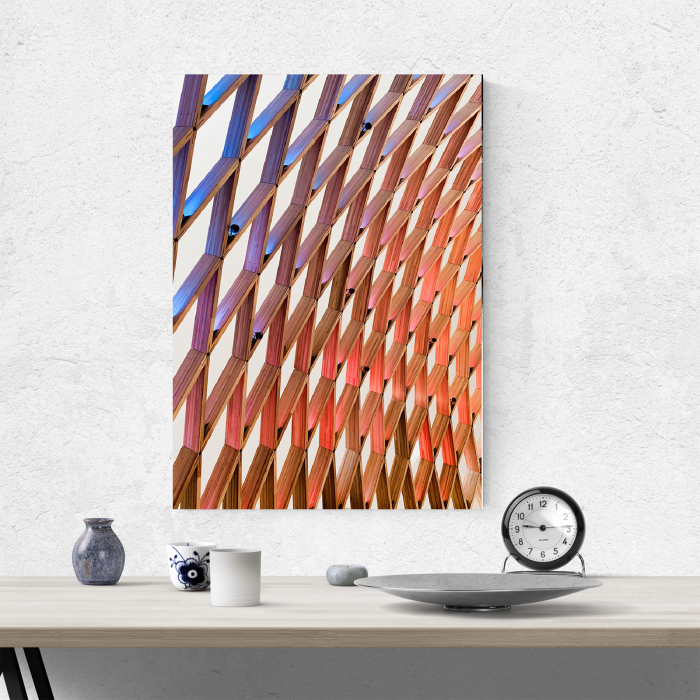 Tablou canvas abstract, Structura de lemn [4]