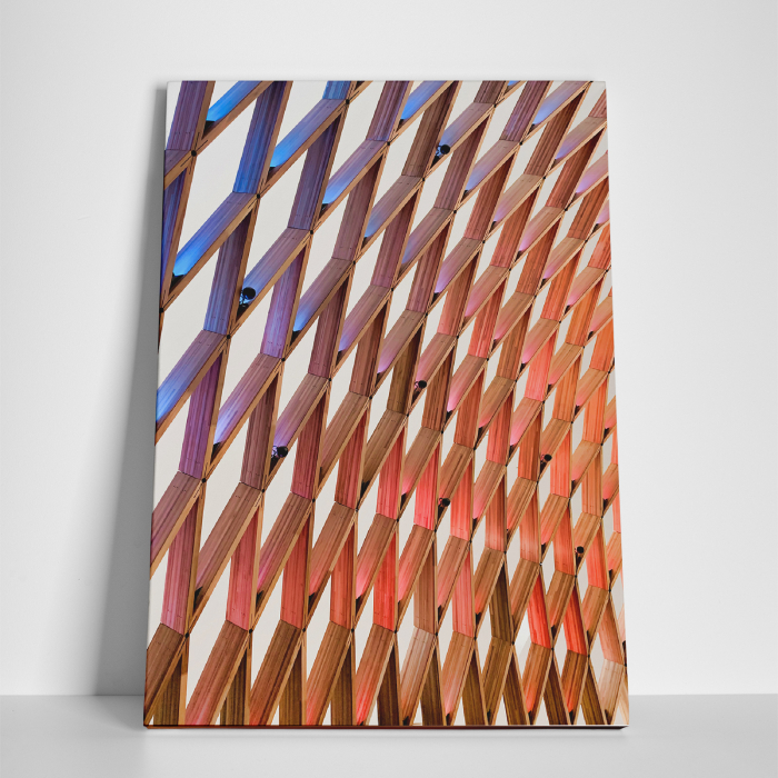 Tablou canvas abstract, Structura de lemn [3]