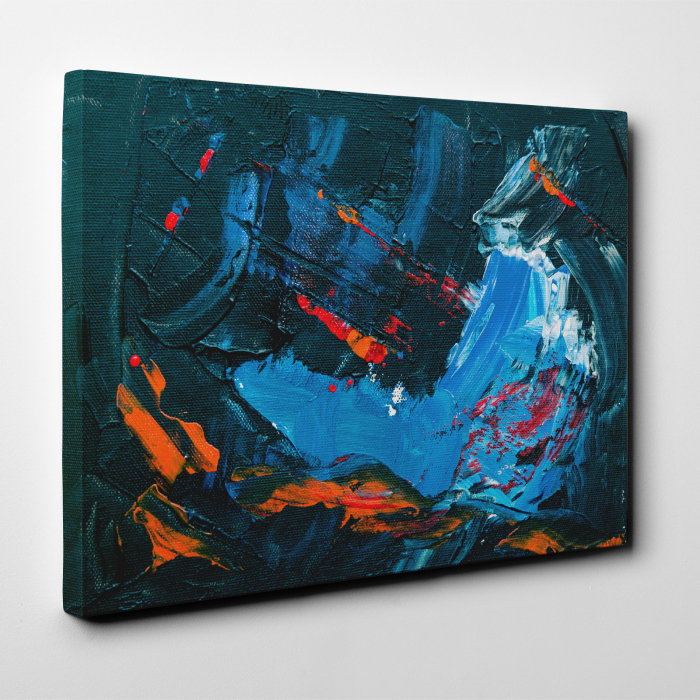 Tablou canvas abstract, Un pic de albastru [2]
