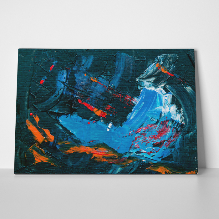 Tablou canvas abstract, Un pic de albastru [3]