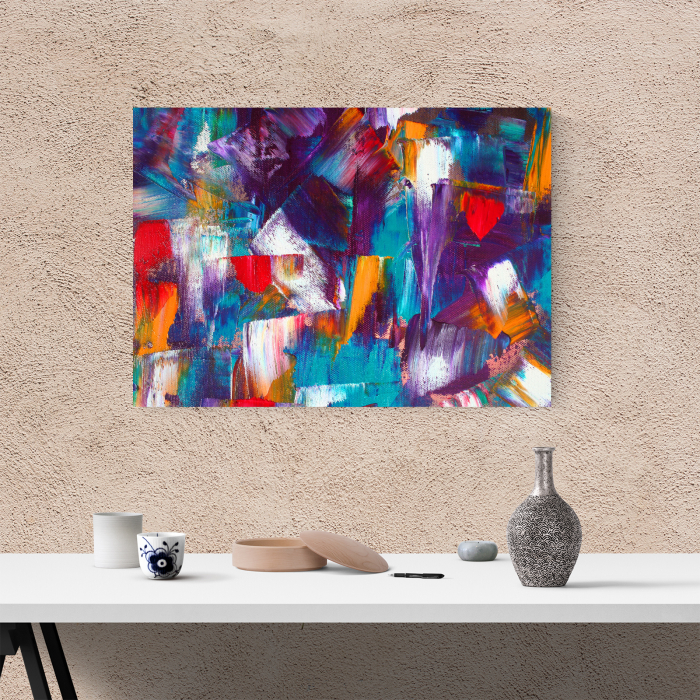 Tablou canvas abstract, Urme de pensula [2]