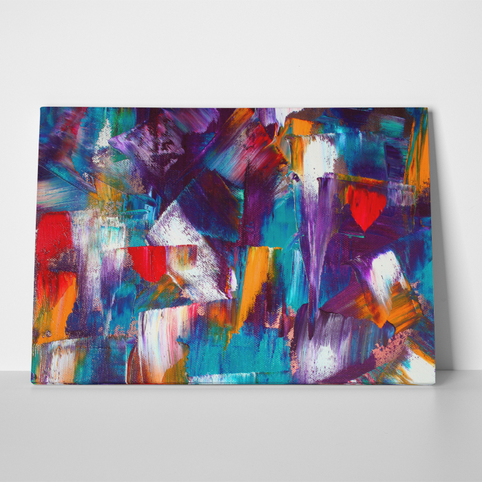 Tablou canvas abstract, Urme de pensula [3]