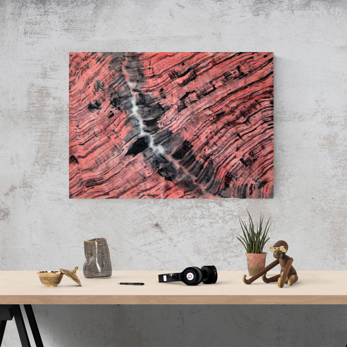 Tablou canvas abstract, Urme in lemn [2]