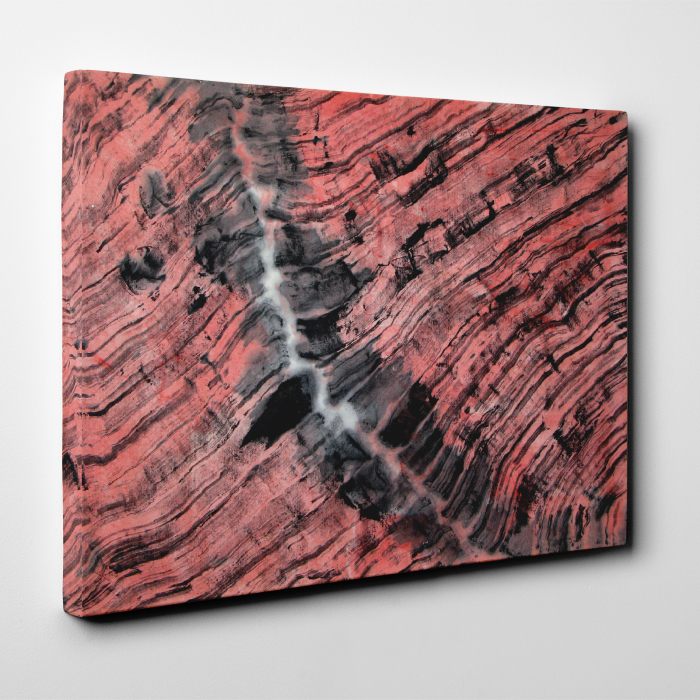 Tablou canvas abstract, Urme in lemn [4]