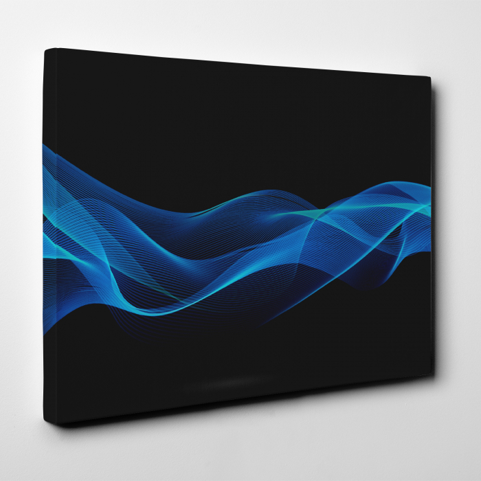 Tablou canvas abstract, Vibratii albastre [4]