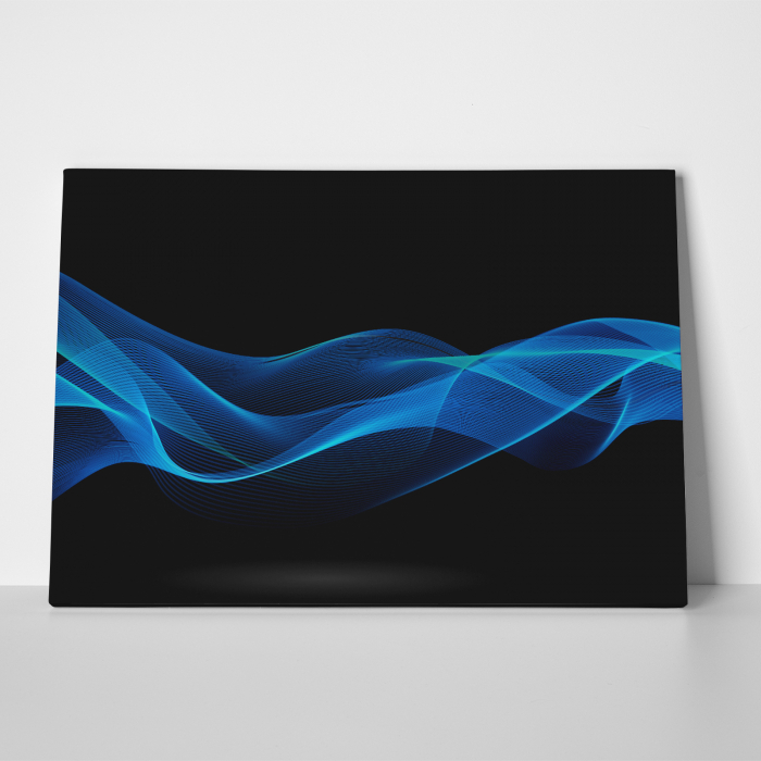 Tablou canvas abstract, Vibratii albastre [3]