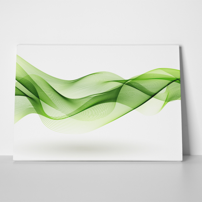 Tablou canvas abstract, Vibratii verzi [3]
