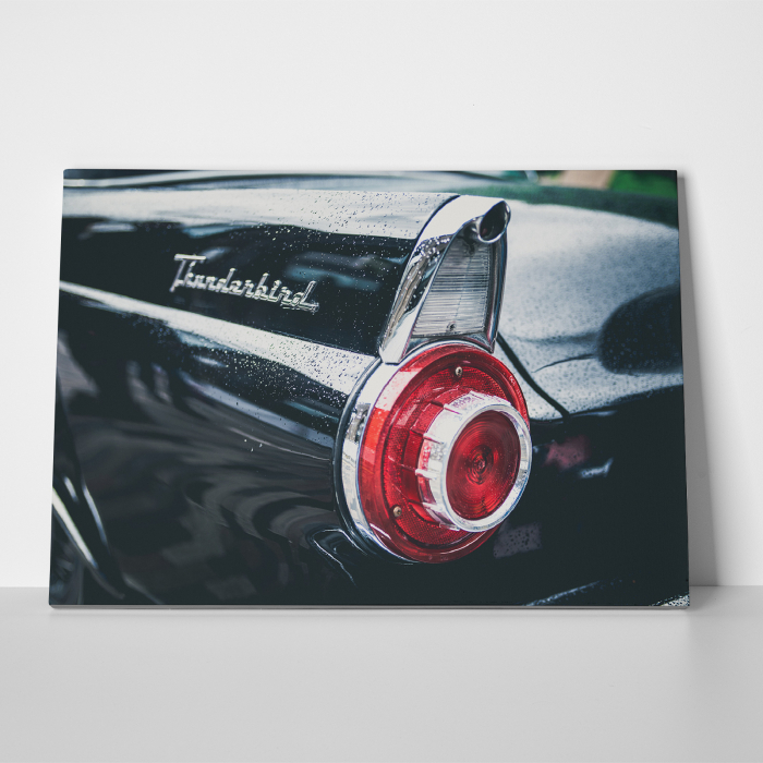 Tablou canvas auto-moto, Black Old Ford Thunderbird [3]