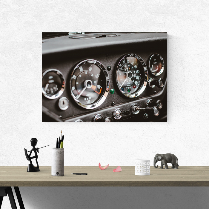 Tablou canvas auto-moto, Classic car analog interior [4]