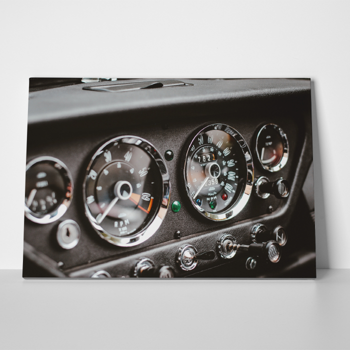 Tablou canvas auto-moto, Classic car analog interior [3]