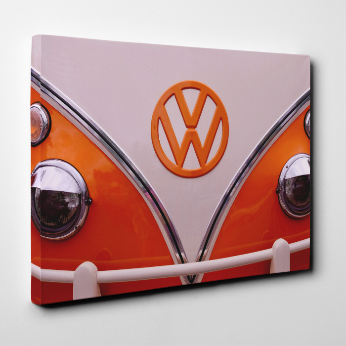 Tablou canvas auto-moto, Old Orange Volkswagen Camper Van [2]