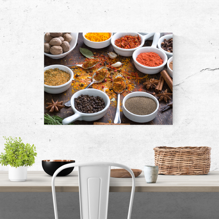 Tablou canvas bucatarie, Boluri ceramice cu condimente [4]
