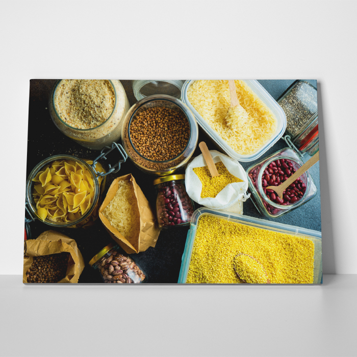 Tablou canvas bucatarie, Borcane cu ingrediente [3]