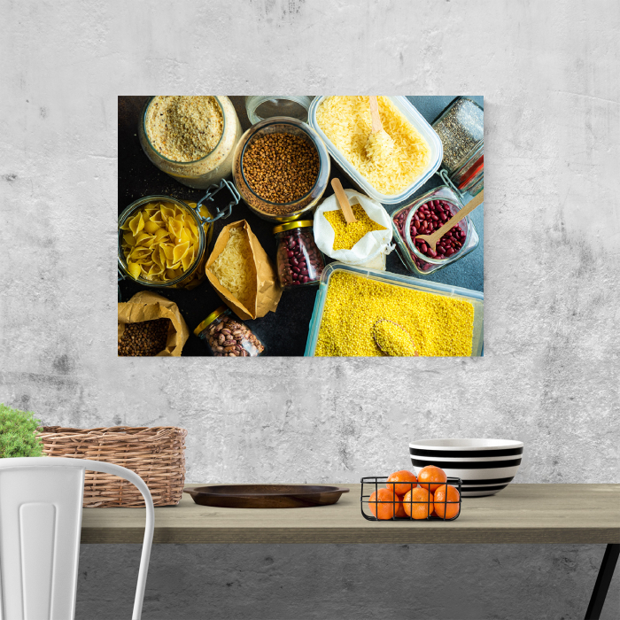 Tablou canvas bucatarie, Borcane cu ingrediente [4]