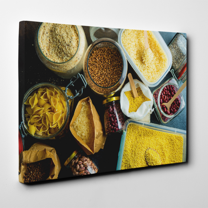 Tablou canvas bucatarie, Borcane cu ingrediente [2]