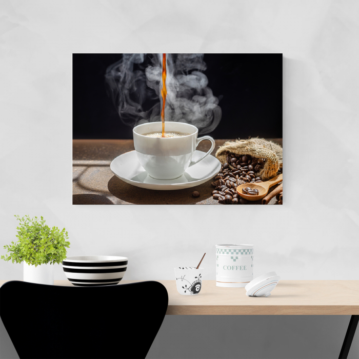 Tablou canvas bucatarie, Cafea aburinda [4]
