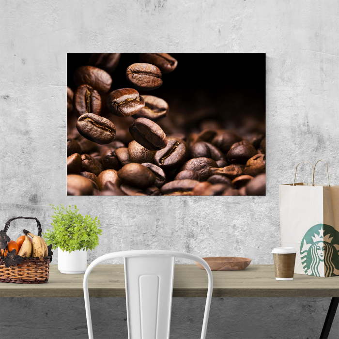 Tablou canvas bucatarie, Cafea boabe prajita [4]