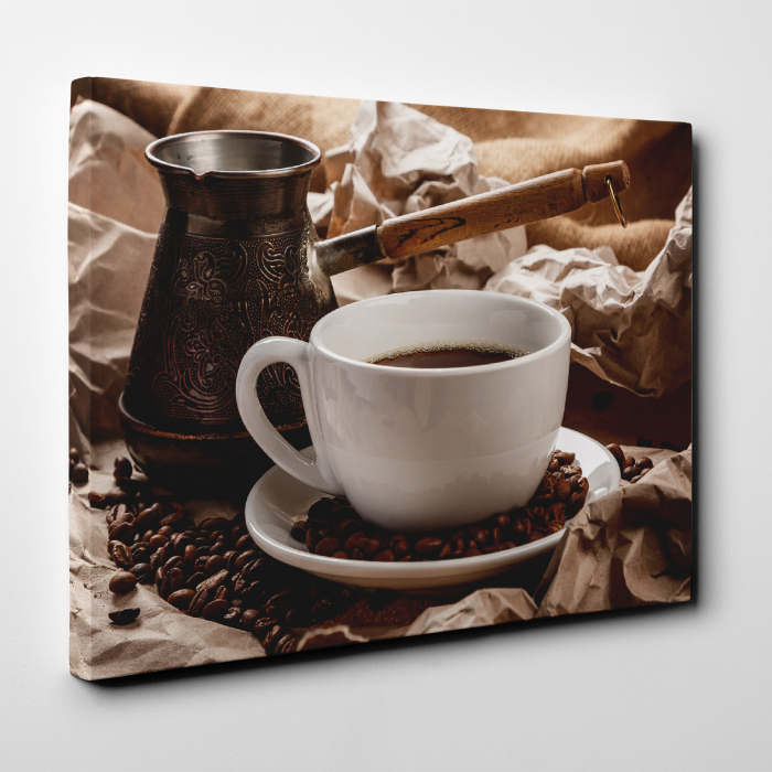Tablou canvas bucatarie, Cafea la ibric [2]