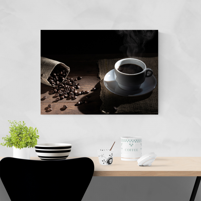 Tablou canvas bucatarie, Cafea neagra dimineata [4]