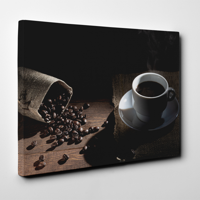 Tablou canvas bucatarie, Cafea neagra dimineata [2]