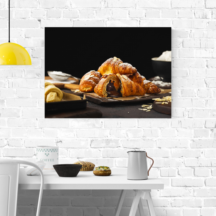 Tablou canvas bucatarie, Croisanturi umplute cu ciocolata [4]