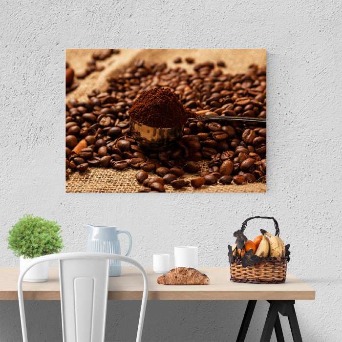 Tablou canvas bucatarie, Cupa de cafea macinata [4]