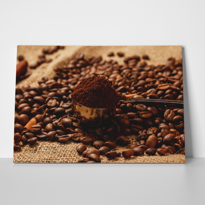 Tablou canvas bucatarie, Cupa de cafea macinata [3]