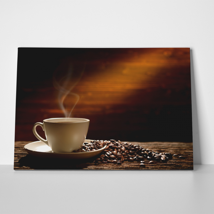 Tablou canvas bucatarie, Decor cafea boabe [3]