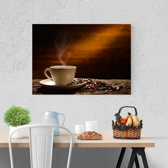 Tablou canvas bucatarie, Decor cafea boabe [4]