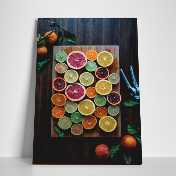 Tablou canvas bucatarie, Felii de citrice colorate [3]