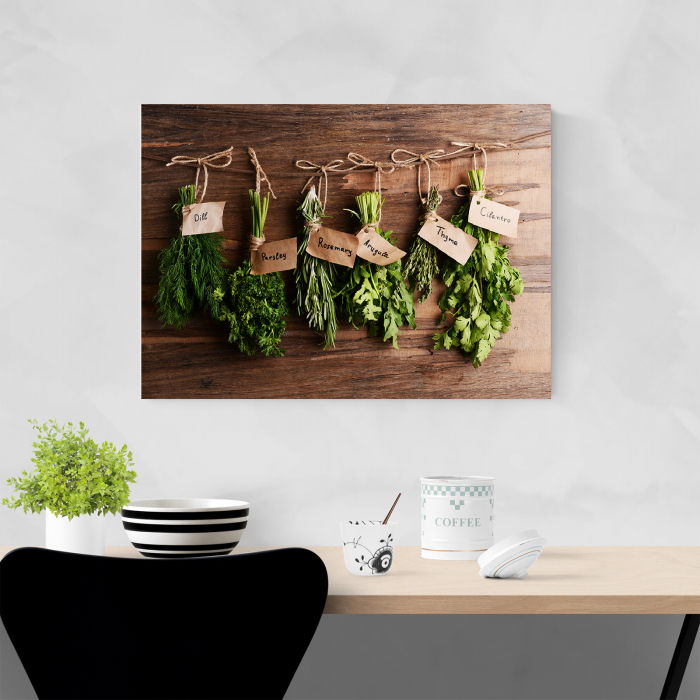 Tablou canvas bucatarie, Green Herbs [2]