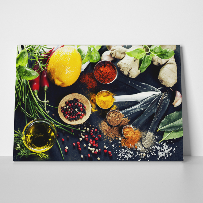 Tablou canvas bucatarie, Herbs and Spices [4]