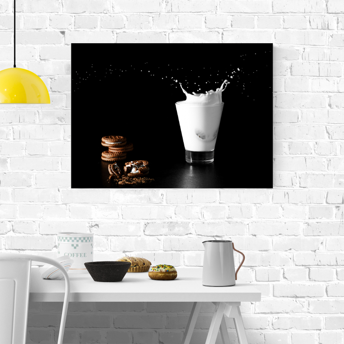 Tablou canvas bucatarie, Lapte si biscuiti [4]