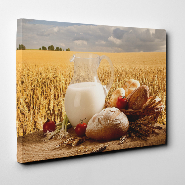 Tablou canvas bucatarie, Milk and Bread [4]
