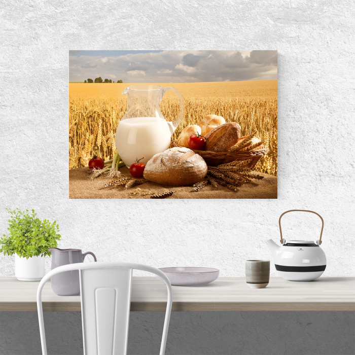 Tablou canvas bucatarie, Milk and Bread [2]