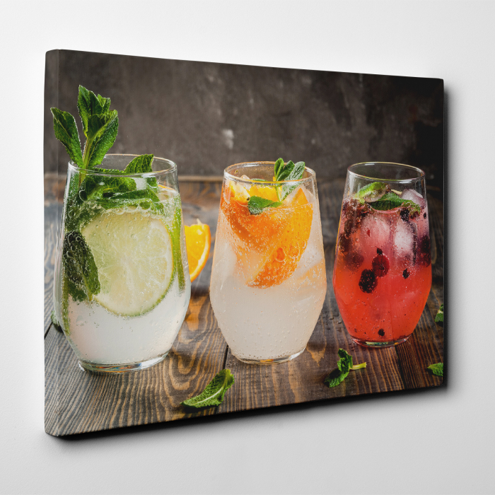 Tablou canvas bucatarie, Pahare de cocktail cu gheata [2]