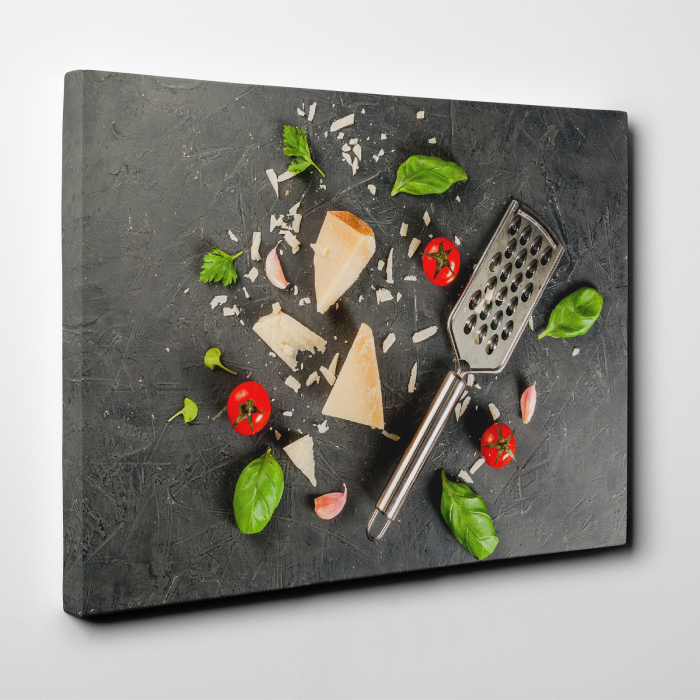 Tablou canvas bucatarie, Parmezan pe razatoare [2]