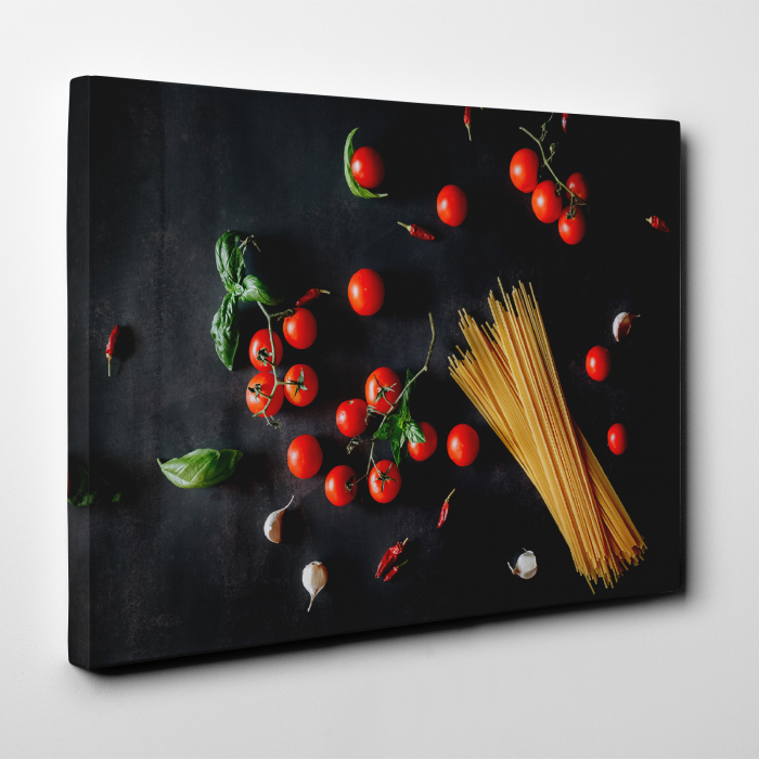 Tablou canvas bucatarie, Rosii si spaghete [2]