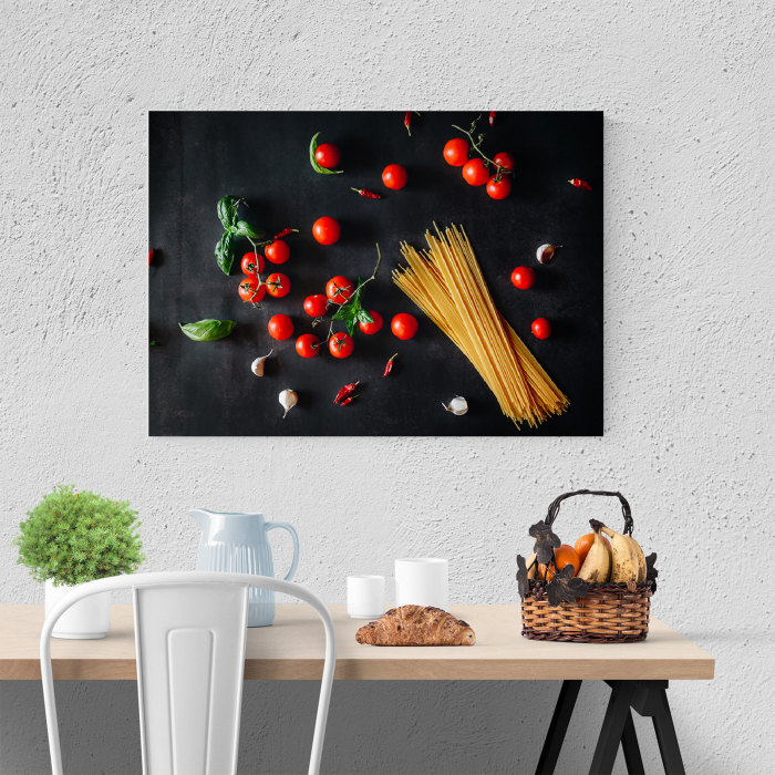 Tablou canvas bucatarie, Rosii si spaghete [4]