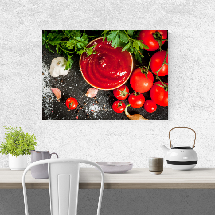 Tablou canvas bucatarie, Sos din rosii proaspete [4]