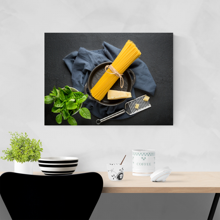 Tablou canvas bucatarie, Spaghete si parmezan [4]
