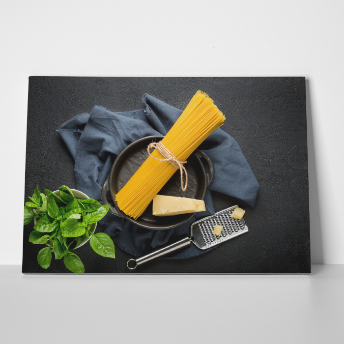 Tablou canvas bucatarie, Spaghete si parmezan [3]