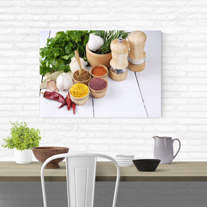 Tablou canvas bucatarie, Spices and Green Parsley [4]