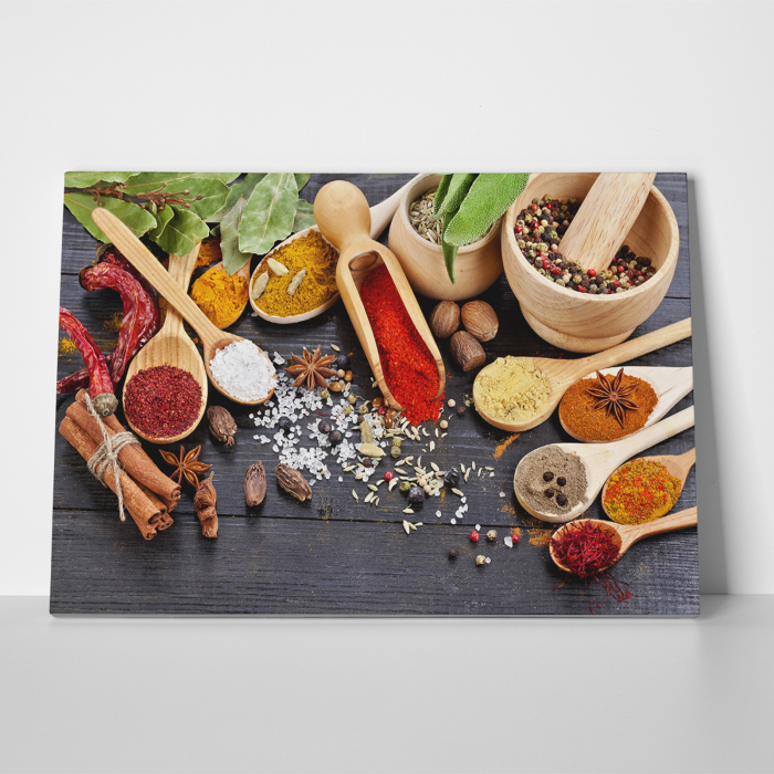 Tablou canvas bucatarie, Wooden Spices [4]